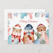 Carte postale Noël mignonne (Devant / Derrière)