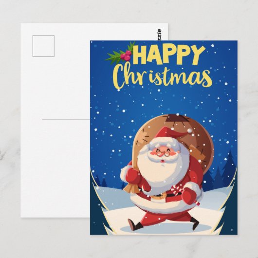 Carte postale Noël mignonne (Devant / Derrière)