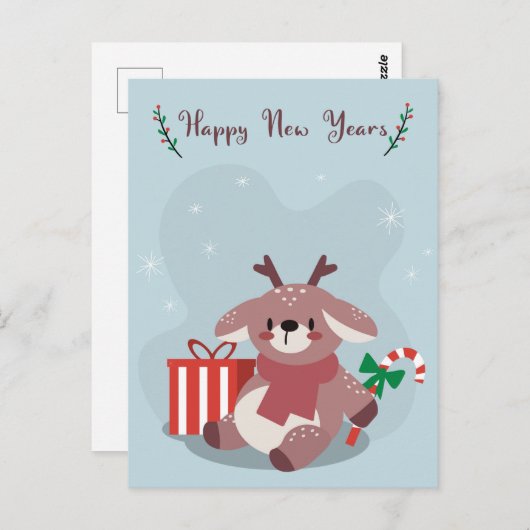 Carte postale Noël mignonne (Devant / Derrière)