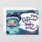 Carte postale Noël mignonne (Devant / Derrière)