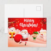 Carte postale Noël mignonne (Devant / Derrière)