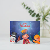 Carte postale Noël mignonne (Debout devant)