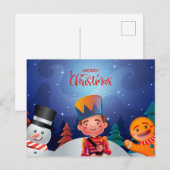 Carte postale Noël mignonne (Devant / Derrière)