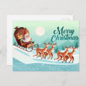 Carte postale Noël mignonne (Devant / Derrière)