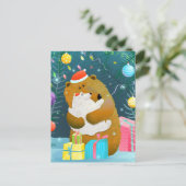 Carte postale Noël mignonne (Debout devant)