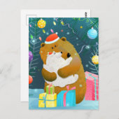 Carte postale Noël mignonne (Devant / Derrière)