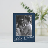 Carte Postale Noël minimal | Photo simple en noir et blanc (Debout devant)