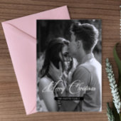 Carte Postale Noël minimal | Photo simple en noir et blanc