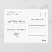 Carte Postale Noël Mistletoe Fête Salutation d'entreprise (Dos)