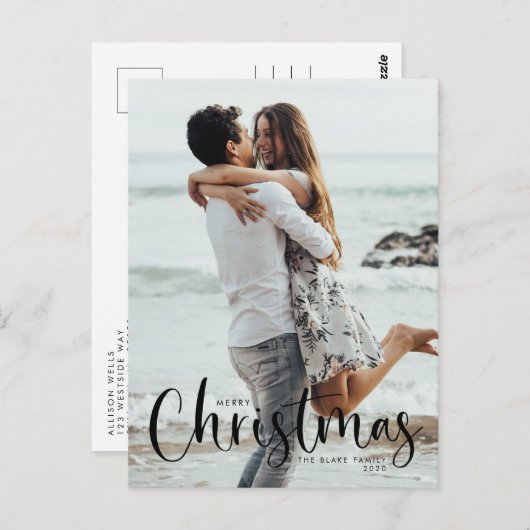 Carte postale | Noël moderne (Devant / Derrière)