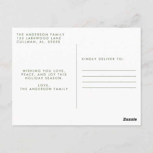 Carte postale | Noël moderne (Dos)