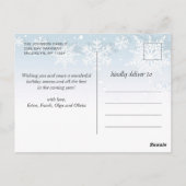 Carte Postale Noël moderne Rustic 3 PHOTO Salutation Holiday (Dos)