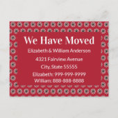 Carte Postale Noël Moving Faire-part Rouge Vert et blanc (Devant)