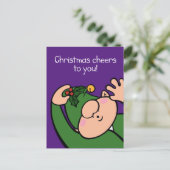 Carte postale Noël Naughty Elves Mistletoe (Debout devant)