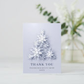 Carte Postale Noël neige Merci de vacances corporatives (Debout devant)