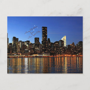 Carte Postale Noël - New York City skyline