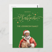 Carte Postale Noël noir du Père Noël africain (Devant / Derrière)