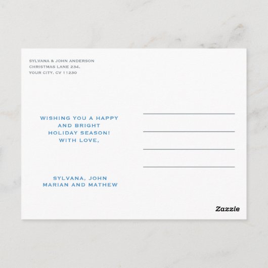 CARTE POSTALE NOËL NOIRS (Dos)