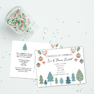 Carte Postale Noël nordique Changement d'adresse Scandi vacances