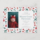 Carte postale Noël Nouveau-né (Devant)