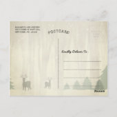 Carte Postale Noël Nouvel An Fête de Vacances Holly Wreath neige (Dos)