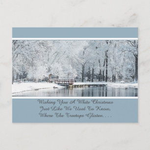 CARTE POSTALE NOËL OÙ LES TRÉTOPES GLISSENT/PENSENT DE VOUS