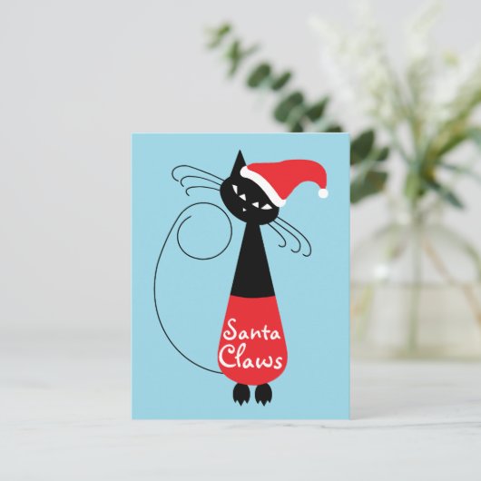 Carte postale Noël père Noël Claws (Debout devant)