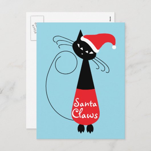 Carte postale Noël père Noël Claws (Devant / Derrière)