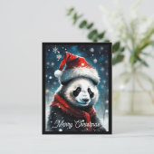 Carte Postale Noël père Noël Panda (Debout devant)