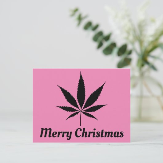 Carte Postale Noël personnalisable (Debout devant)