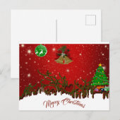 Carte Postale Noël personnalisé (Devant / Derrière)