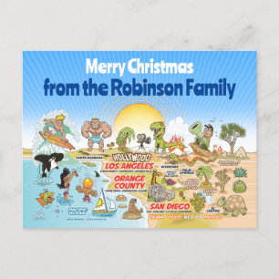 Carte Postale Noël personnalisé SoCal