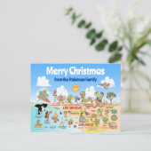 Carte Postale Noël personnalisé SoCal (Debout devant)