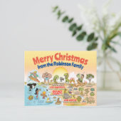 Carte Postale Noël personnalisé SoCal Sunset (Debout devant)