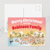 Carte Postale Noël personnalisé SoCal Sunset (Devant / Derrière)