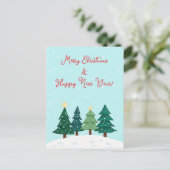 Carte Postale Noël Pine Forest Joyeux Noël (Debout devant)