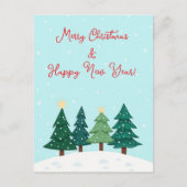 Carte Postale Noël Pine Forest Joyeux Noël (Devant)