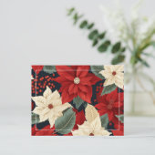 Carte Postale Noël Poinsettia (Debout devant)