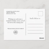 Carte Postale Noël Poinsettia Fête Salutation d'entreprise (Dos)