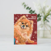 Carte Postale Noël Poméran (Debout devant)