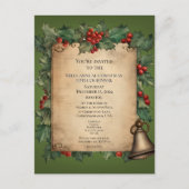 Carte Postale Noël Potluck Dîner Old World Scroll Invitat (Devant)