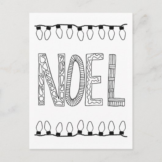 Carte postale NOEL pour le plaisir de coloriage (Devant)