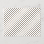 Carte Postale Noël rayé taupe moderne (Dos)