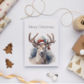 Carte Postale Noël Renne Rustique, personnalisé