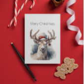 Carte Postale Noël Renne Rustique, personnalisé