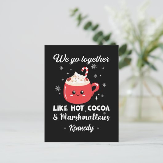 Carte Postale Noël romantique et drôle (Debout devant)