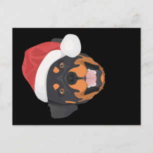 Carte Postale Noël Rottweiler