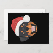 Carte Postale Noël Rottweiler (Devant / Derrière)