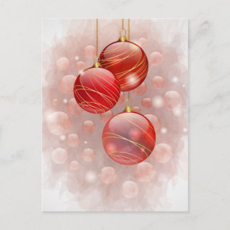Carte postale Noël rouge