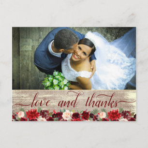 Carte Postale Noël Russe Boho Bourgogne Gold Merci photo